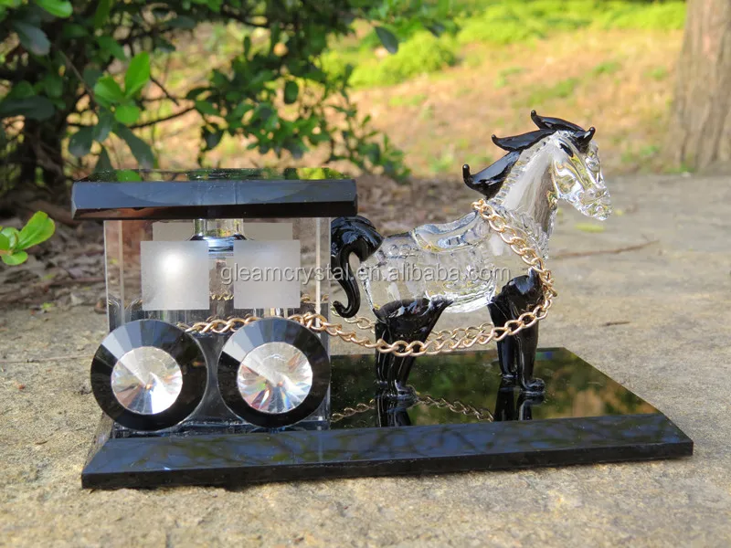 Gleam Factory handmade Royal Crystal glass carriage crystal gifts crystal horse carriage for gifts