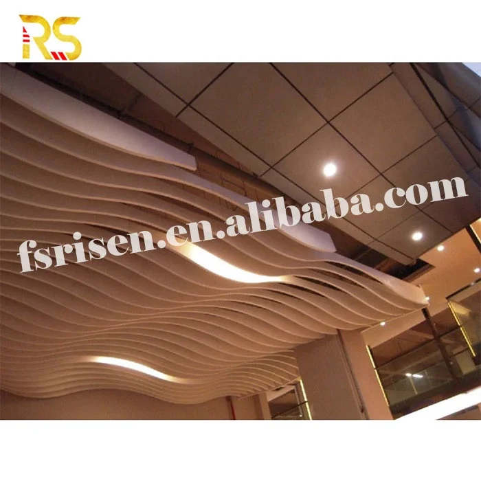 Foshan hot sale aluminium ceiling perforated wave panel metal ceiling tile decor for shopping mall