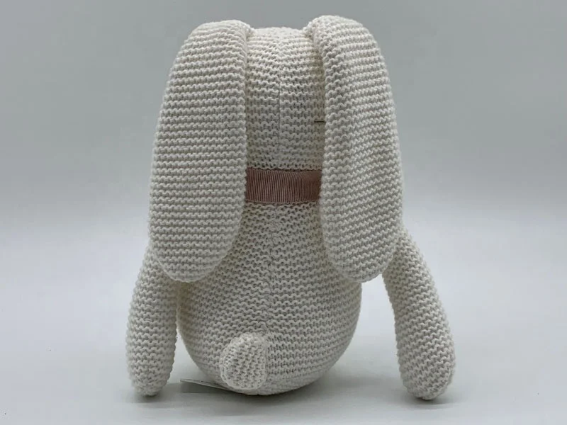 OEKO 100% organic no dyeing bunny stuffed animals, organic cotton baby stuffed toys