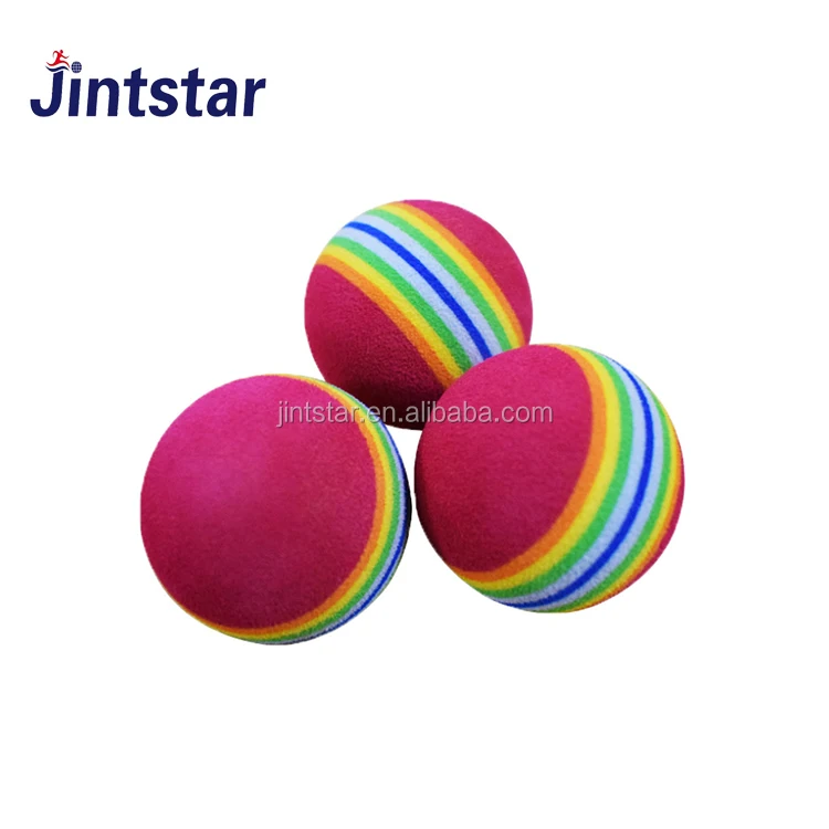 
Custom high bouncing 42mm foam EVA golf ball rubber golf rainbow ball 