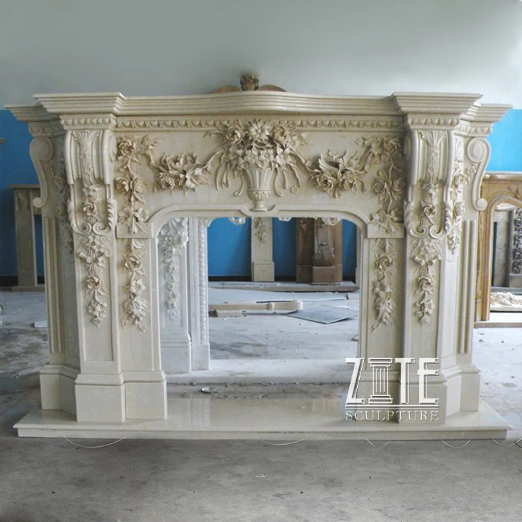 High Workmanship Popular marble fireplace mantal