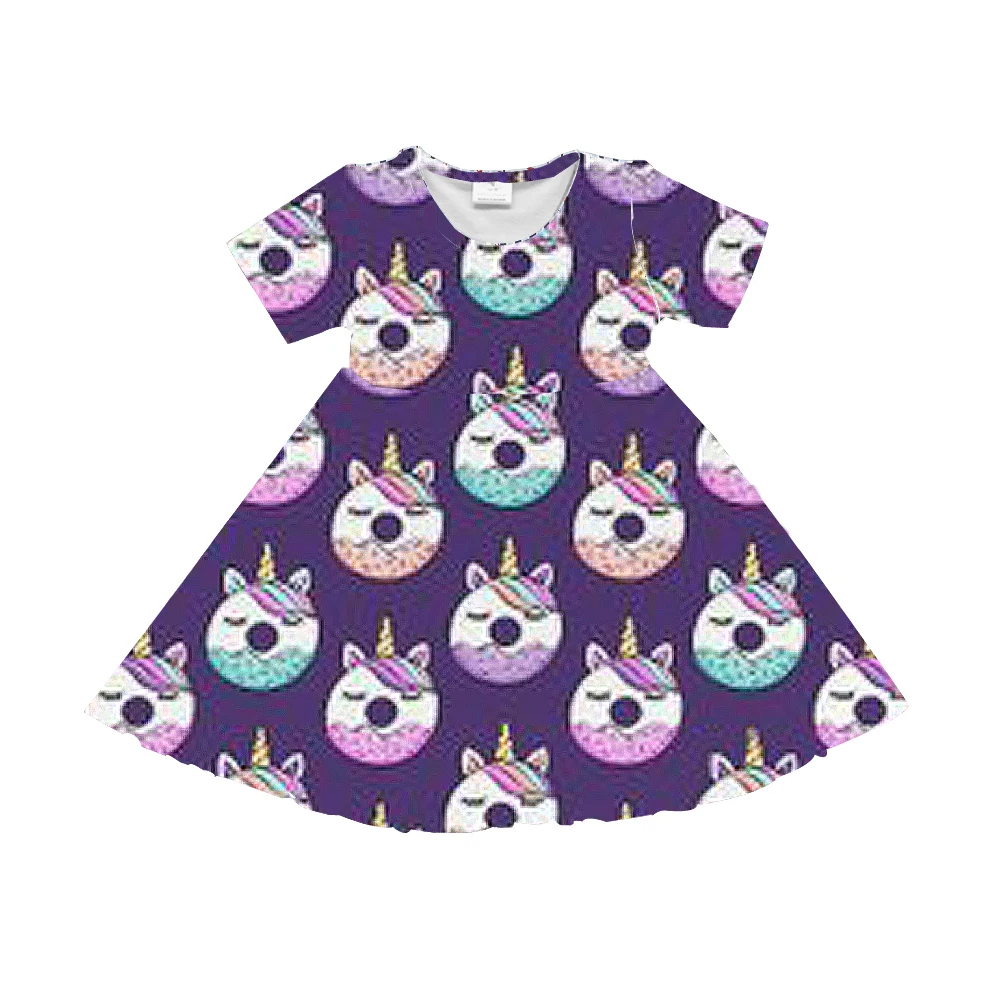 
Latest children clothing 5 year old girl dress wholesale baby girl twirly dress 