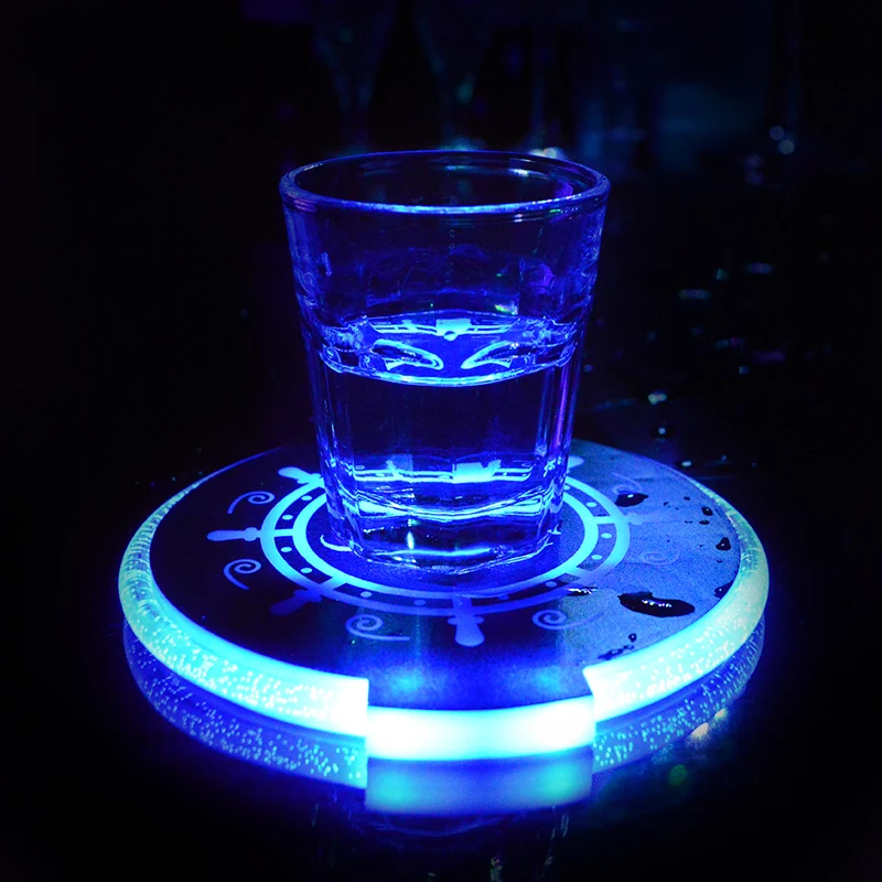 ABS led coasters Acrylic for beer coaster cheap blank acrylic coaster wholesale
