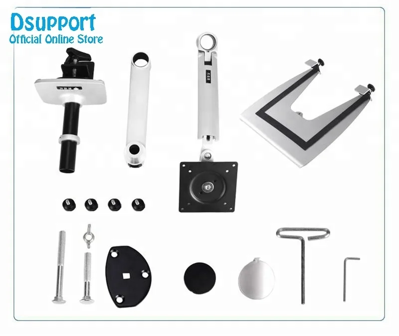 Aluminum Alloy Desktop Mount Ultra long Arm Dual-use Laptop Desk / Tablet Monitor Holder Mount Arm Full Motion Notebook Bracket