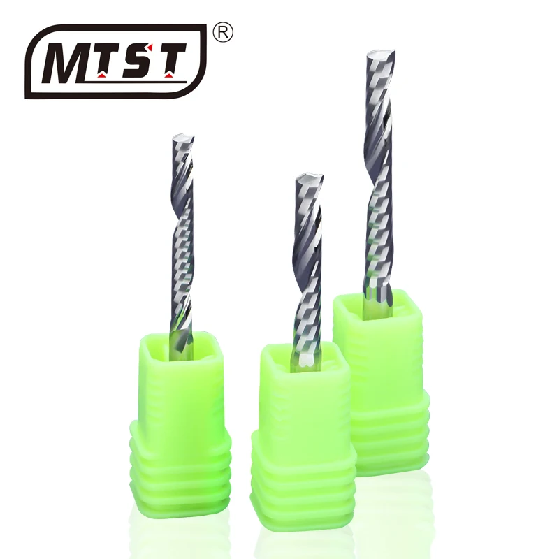 
MTST 3.175mm cnc engraving machine milling cutter Single flute end mill Wood cutter carbide tools woodworking milling cutter 