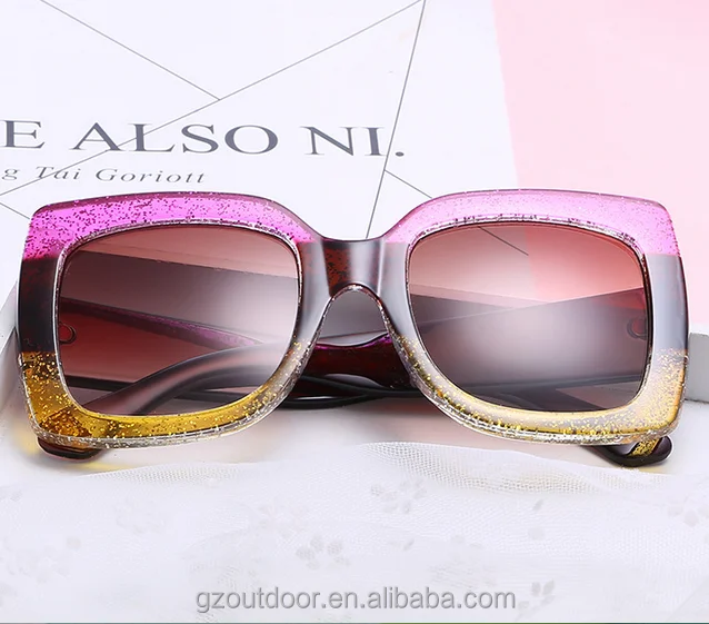 2021 9004 muti colour big PC frame female sunglasses three colour frame sun glasses European stylish big glasses