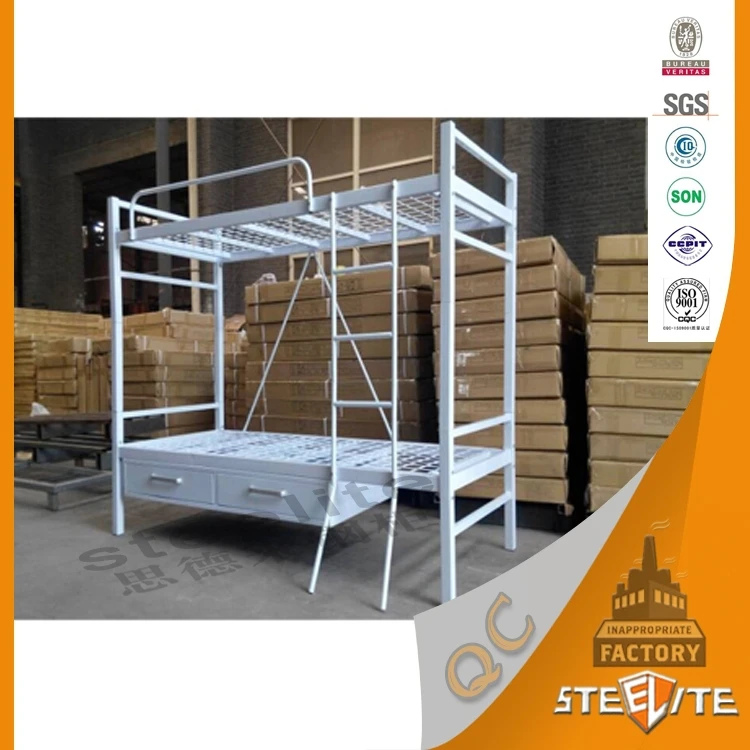 Cheap price wholesale dorm bunk bed / double decker metal bed / dubai bunk bed for sale