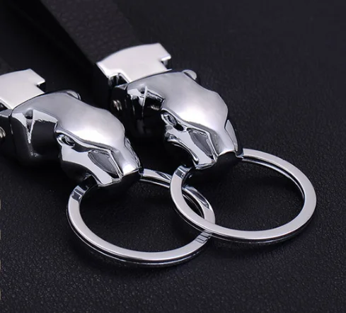 Wholesale Hotsell Panther Metal&Leather Keychain Creative Gift Keychain