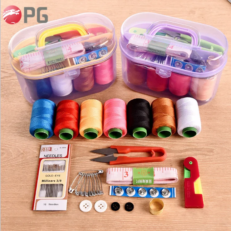 
Portable Household Travelling Mini Sewing Kit In Plastic Box 