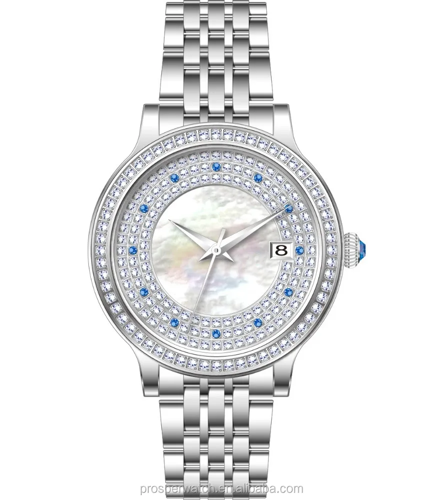 Stainless steel band chrono diamond brand master watch
