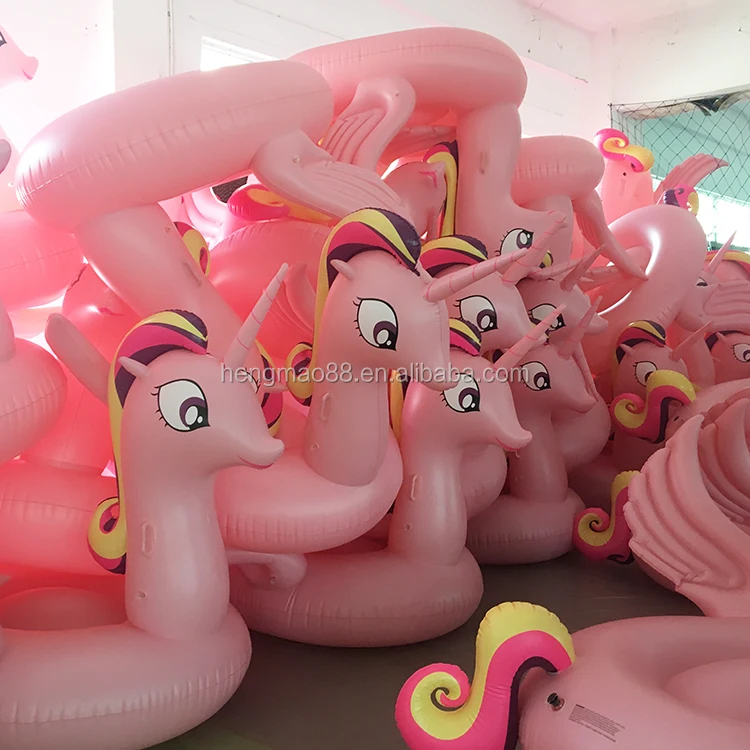 hit pool party cartoon pony unicorn pool float ride-on animal for kids