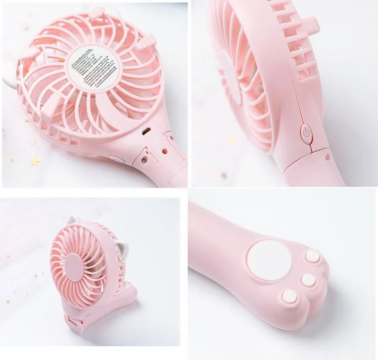 Portable Desk Table Personal Cooling Fan with USB Rechargeable Battery Mini Handheld Fan