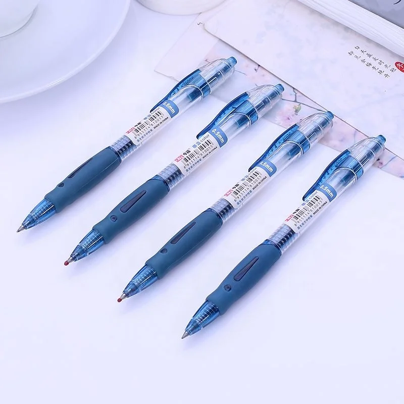 Modern style advertising blue gel pen retractable painting mini gel pen