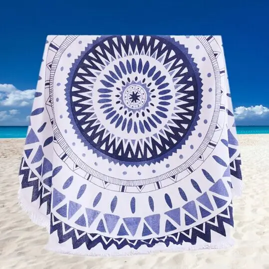 Microfiber Round Beach Towel Mandala Roundie Throw Blanket Beach, Round Beach Blanket