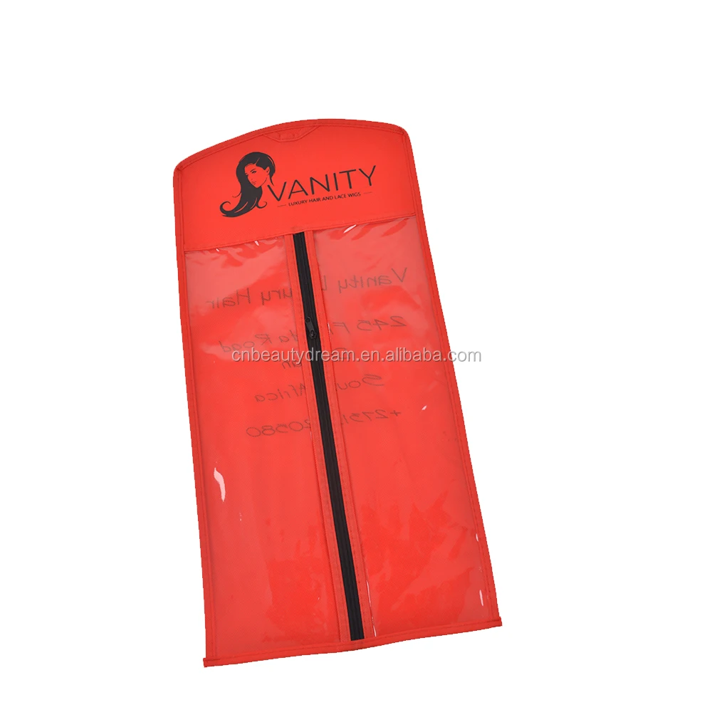 2023 new designed custom with logo printing hair extension package bag and hanger
