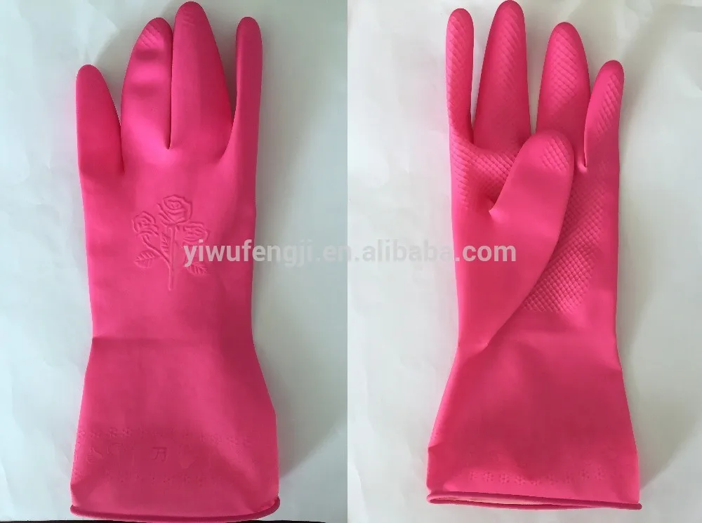60g household latex gloves of the kitchen water proof gloves cleaning gloves manufacturer