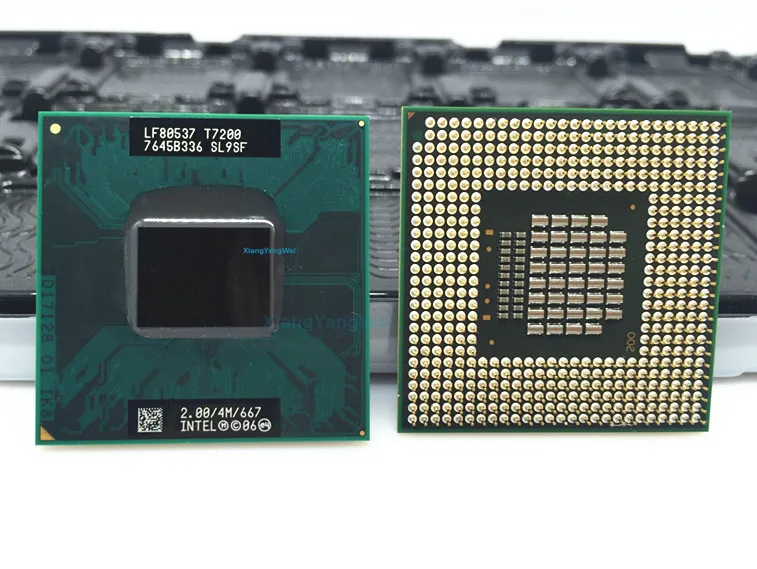 intel CPU laptop Core 2 Duo T7200 CPU 4M Socket 479 Cache/2.0GHz/667/Dual-Core Laptop processor