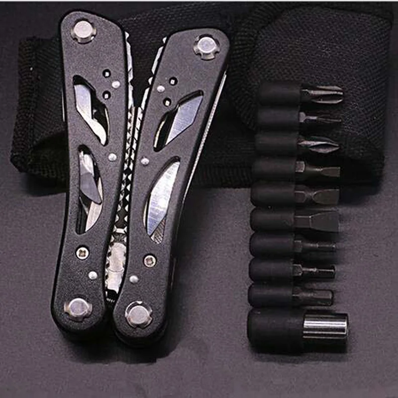 14 in 1 Multi Functional Plier Outdoor Camping Tool with Nylon Pouch