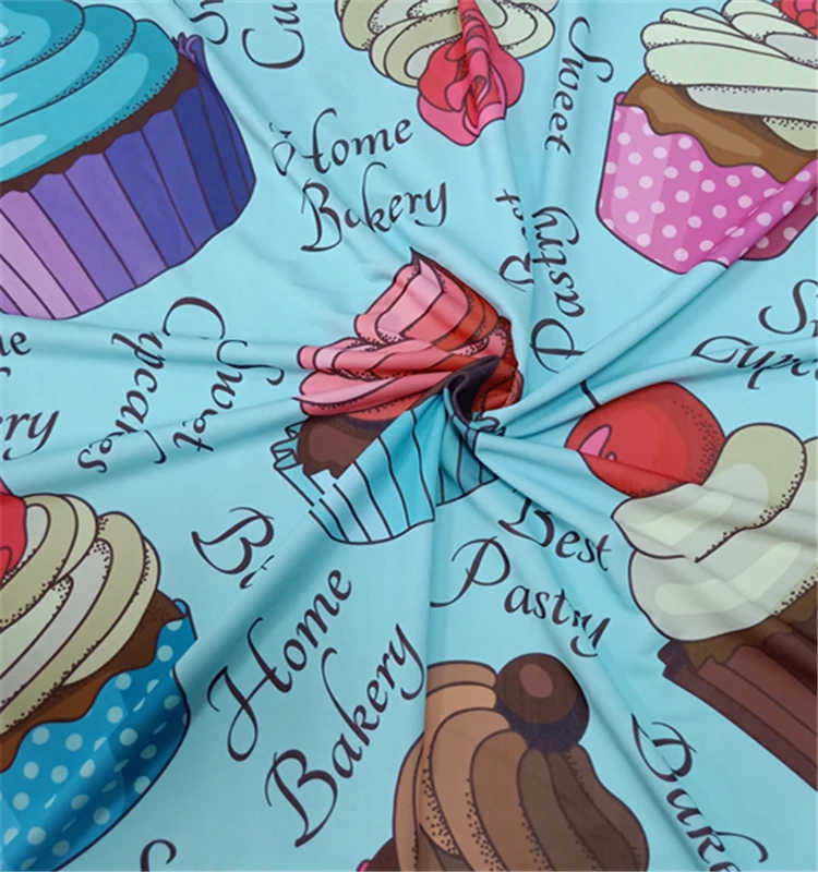 4 Way stretch digital print custom kids nylon spandex fabric swimwear