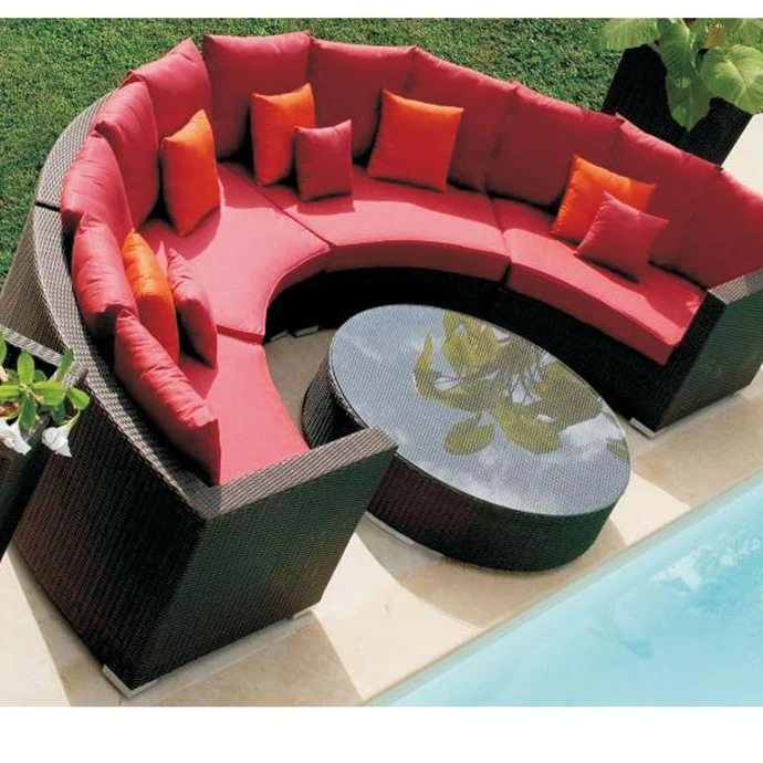 Outdoor Poly Rattan Furniture Foshan Sofa Set