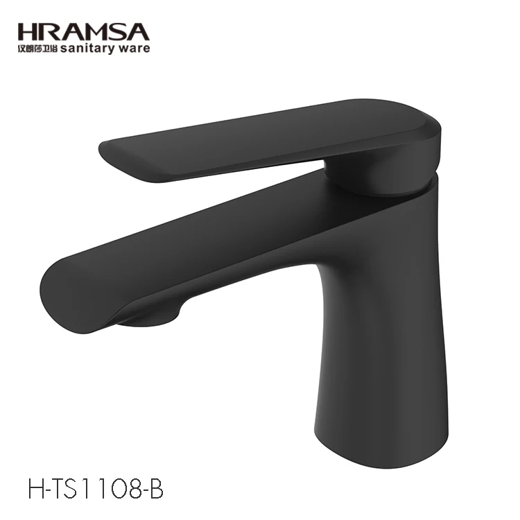 Hot sell black bathroom basin faucet hot cold water mixer for  European