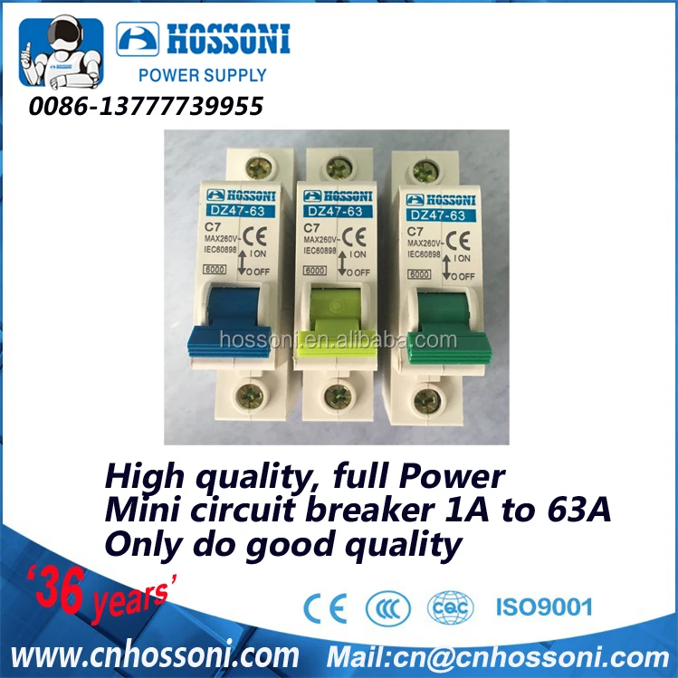 Автоматический выключатель, C10 (mcb), известный качество, сильный, DZ47, C45, C88N, Powell