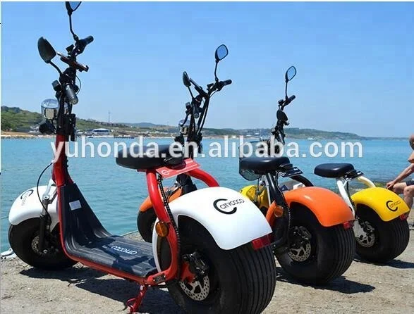 EEC APPROVED city coco 1500w electric scooter/citycoco bike with double removable battery and two seat for 2 passengers