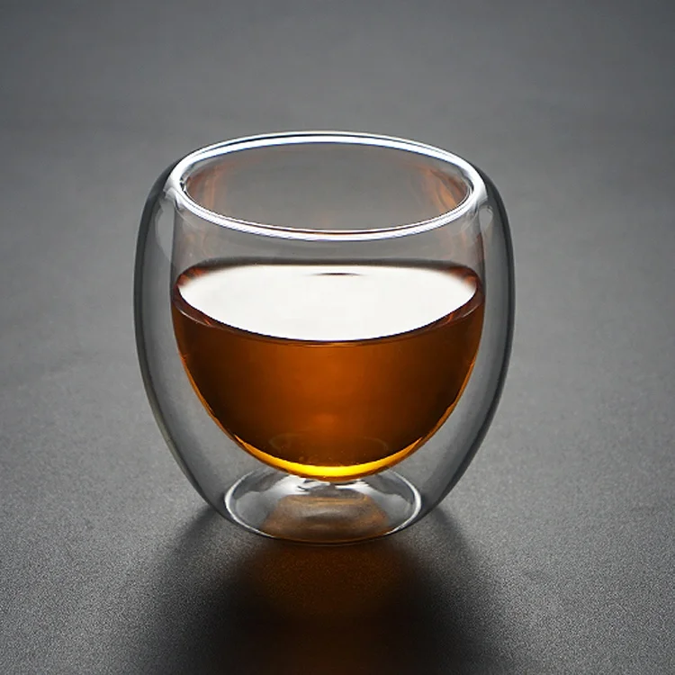 4oz 8 oz Thermal Insulated Drinking Glass Cup Double Wall Beverage Glasses and Tumblers