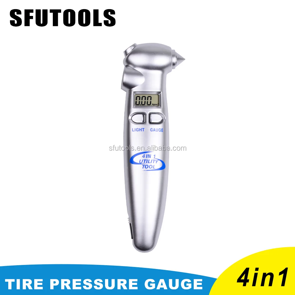 SFUTOOLS 150 PSI 4 Settings4 in1 Digital Tire Gauge For Car Truck Bicycle with Backlit LCD Tyre Pressure Gauge