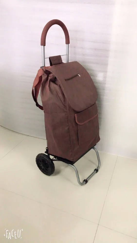 Вагонетка прачечного Dolly, коричневый мешок для стирки корзина с колесами для сортировки по цвету, T-3004B