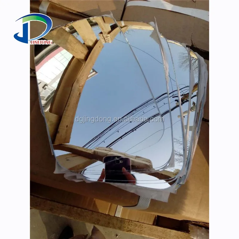 2mm blue chromed convex mirror glass for automotive rear view mirror R1200 203*305mm 305*407mm 405*457mm