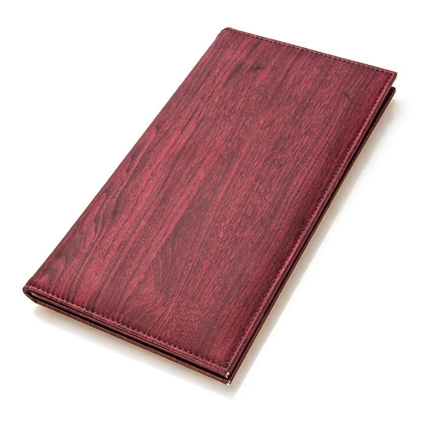 A5 Menu clip cross-border custom logo Upscale hotel wine signature clip PU leather business documents Cash register clip