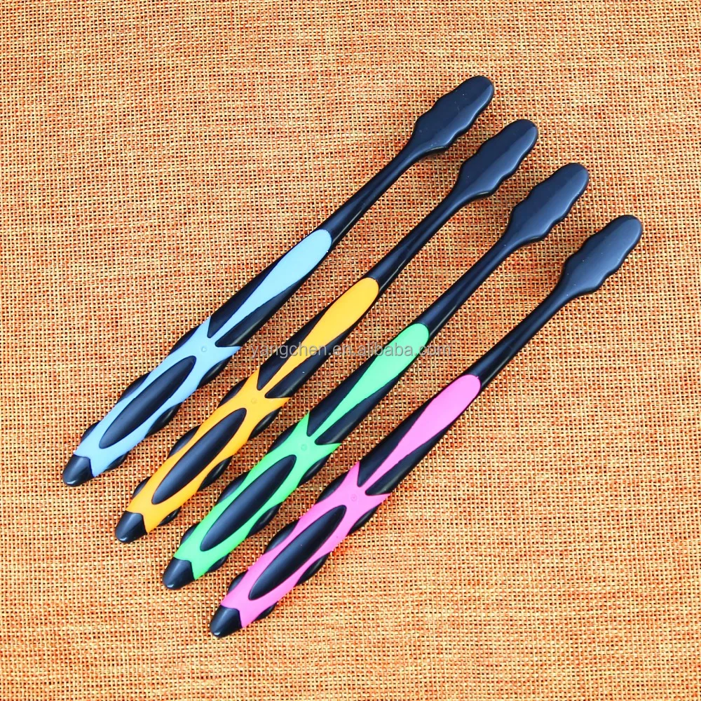 
best selling black handle toothbrush with bamboo charcoal bristle and anti-slip handle for OEM or ODM yc383 