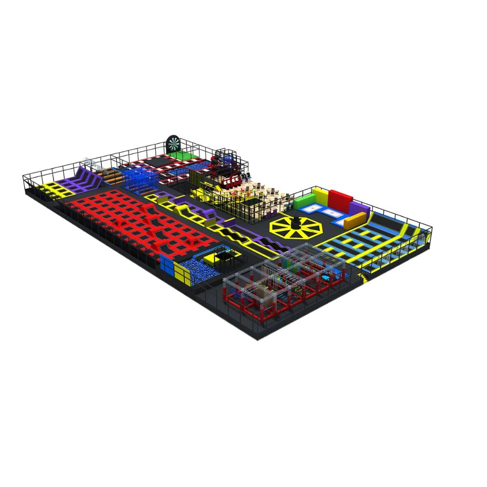 Multifunction Commercial Professional Rectangle Kids Jumping Trampoline , Big Bungee Trampoline Parks