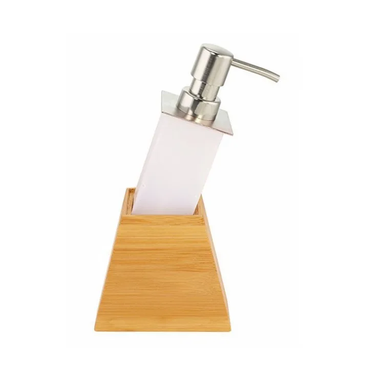 Household essentials 4 pieces bamboo bath accessory set