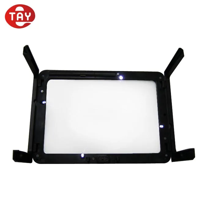 lighted magnified standing desk lamp foldable desk type a4 binocular hands free magnifier for visually impaired