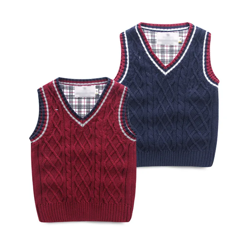 
Infants And Babys Casual Quality Worsted Waistcoats British Style Sweater Waistcoats 