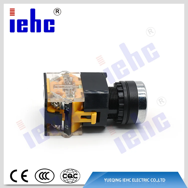 iehc LA38 series high quality momentary / latching flat push button switch