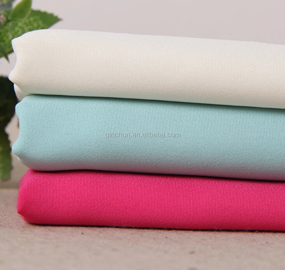 soft and cool 100% polyester chiffon crepe georgette fabric for dress