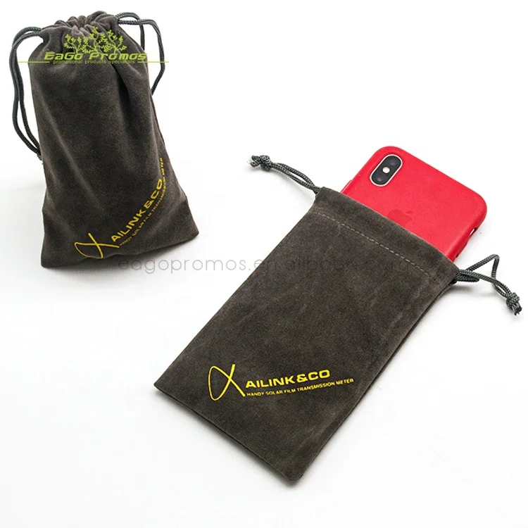 Free sample Fast delivery  any color printing velvet pouches double sided envelope jewelry pouch