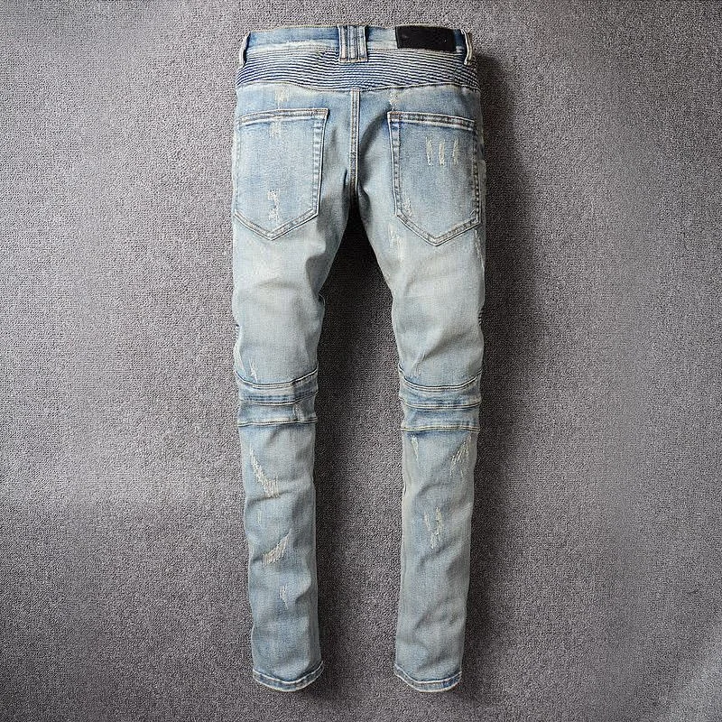 Royal wolf denim manufacturer ripped biker jeans new fashion jeans pants just for men jeans