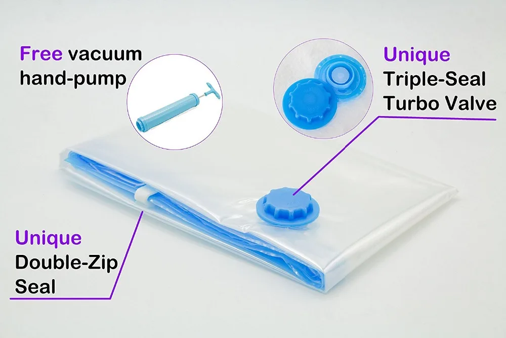 Colorful vacuum compressed bag for clothes