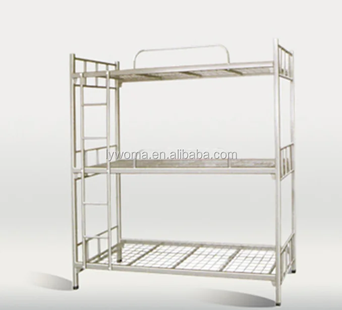 high quality home dormitory steel 3 layer 3 sleepers triple metal bunk bed sale