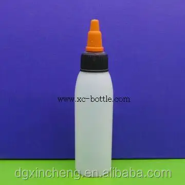 60ml HDPE plastic bottle liquid bottle with 20 mm/410 neck twist cap