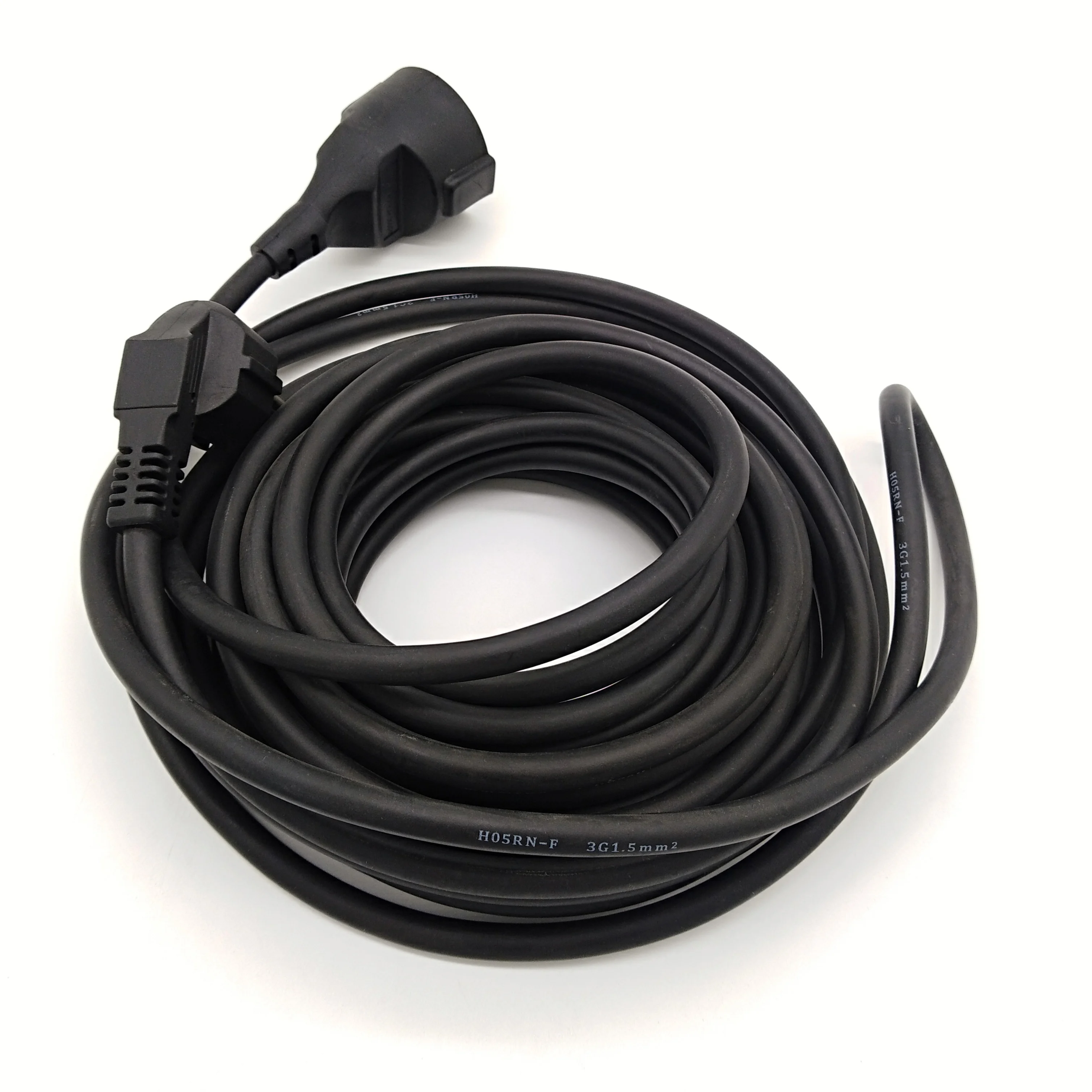 
French European typle 3 pin 16A 250V power cable rubber materials 
