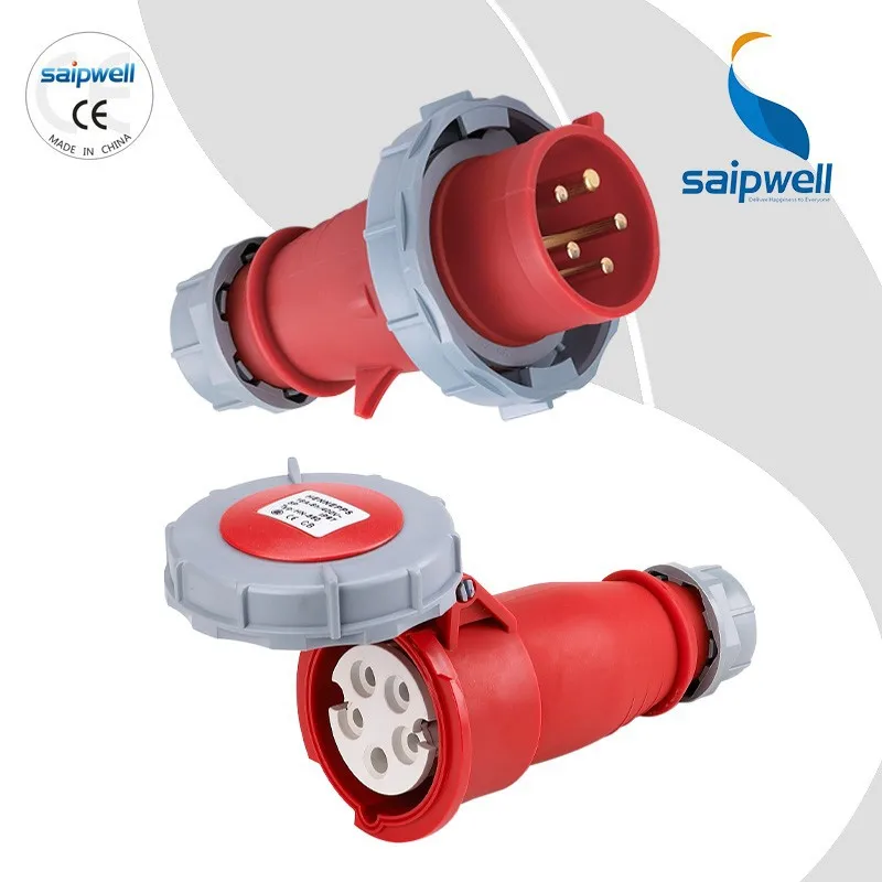SAIPWELL electronic IP66 waterproof 16A plugs and sockets(IP66 rating)
