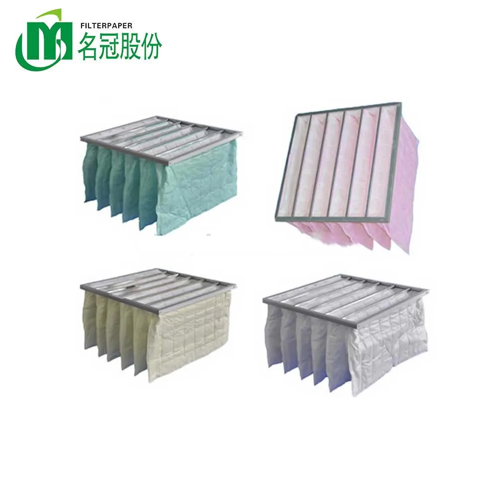 Synthetic Pocket Air Filter bag filter F5.F6,F7,F8,F9 AHU Medium efficiency bag