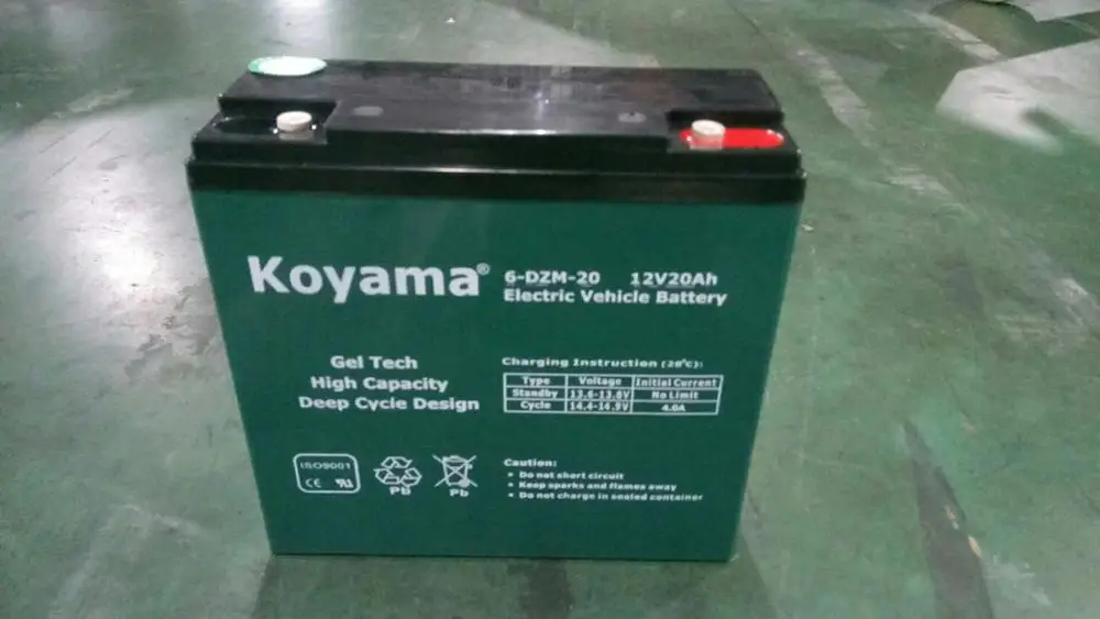 6-DZM-20 KOYAMA 12V 20AH Electric Ebike Battery 6-DZM-20