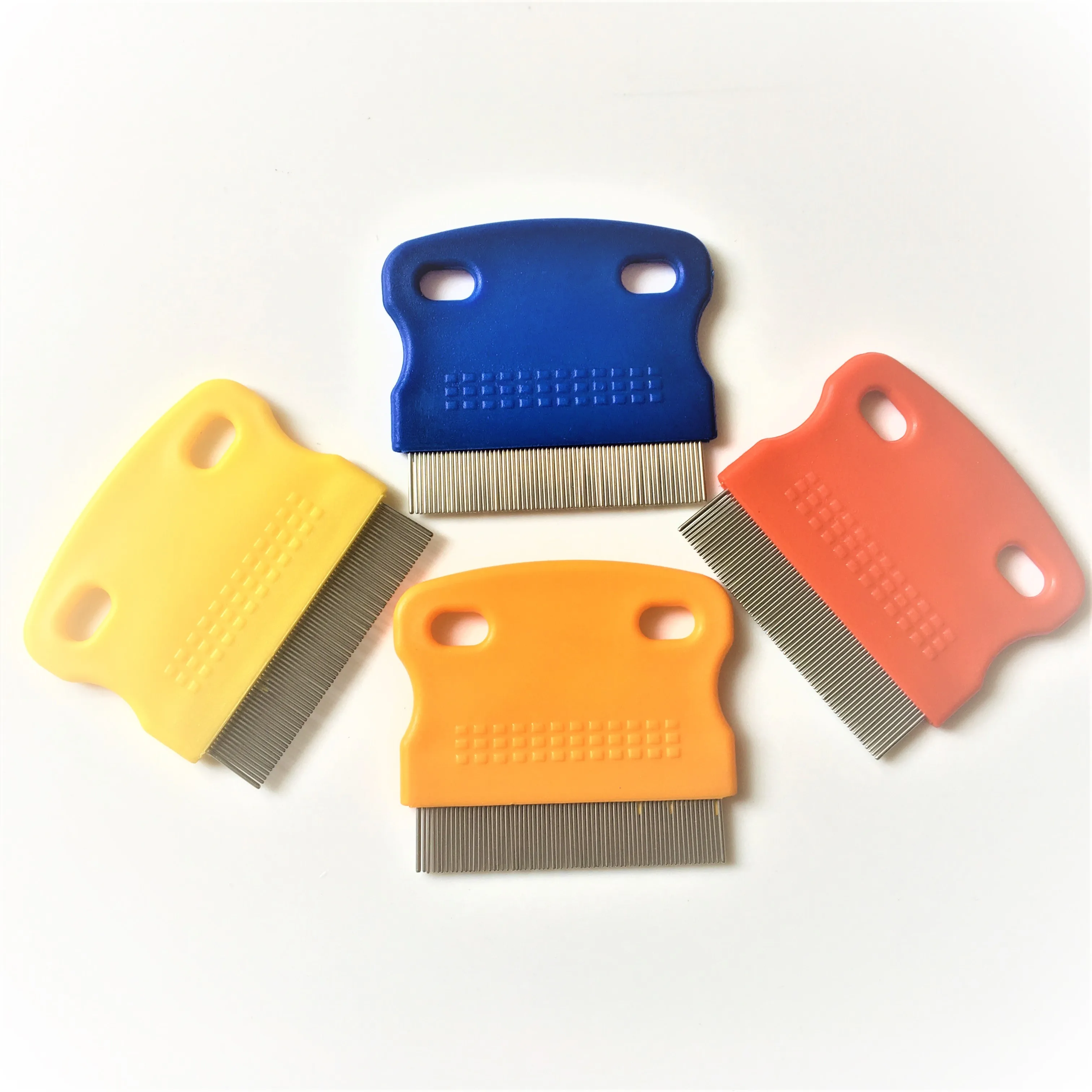 Гребень для чистки кошек и собак, питомцы из нержавеющей стали с короткими иглами для удаления блох