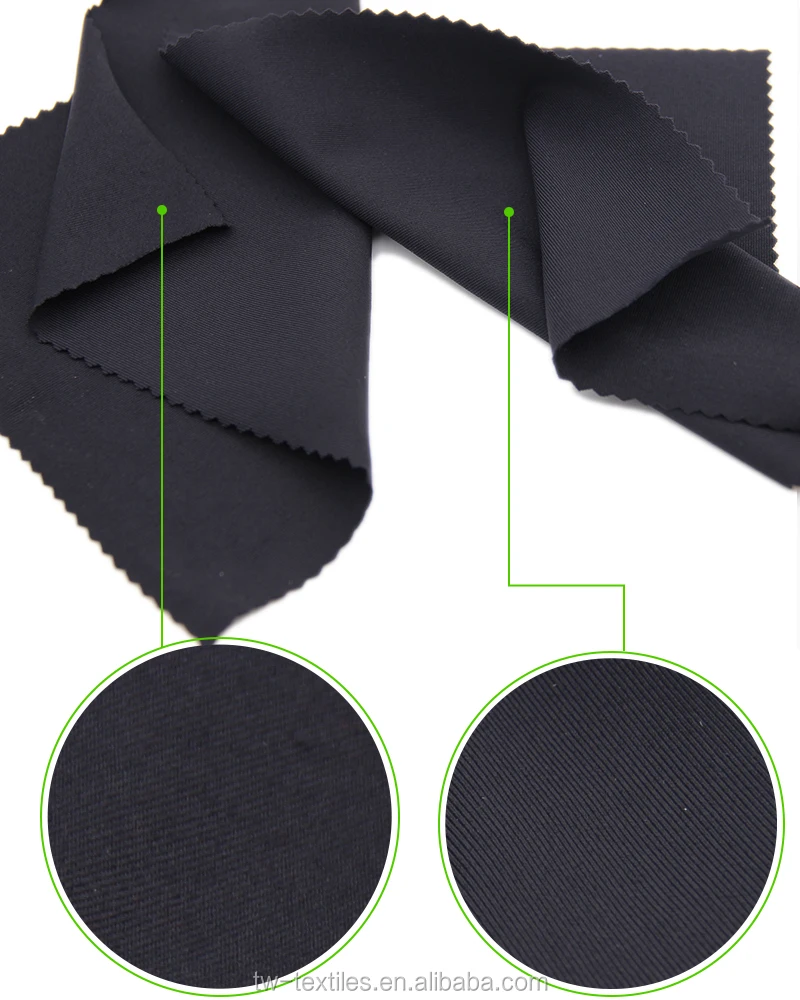 
Full Dull Black Polyamide Elastane Sweat fabric 86% Nylon 14% Spandex for Yoga Garments 